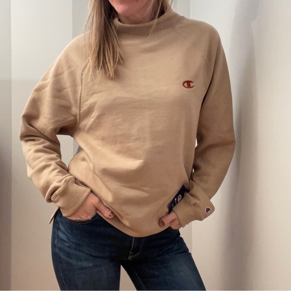 Champion Tan Brown Warm Turtleneck Sweatshirt - Picture 5 of 15